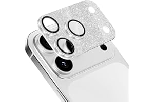 ShinKin Camera Lens Protector for iPhone 17 Pro Max, Bling Glitter Camera Cover with 9H Tempered Glass Metal Ring, Anti-Scrat