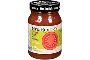 Mrs. Renfro's Medium Salsa, Salsa for Dips, Appetizers and Entrees, Gluten Free, No Added Sugar, 473ml