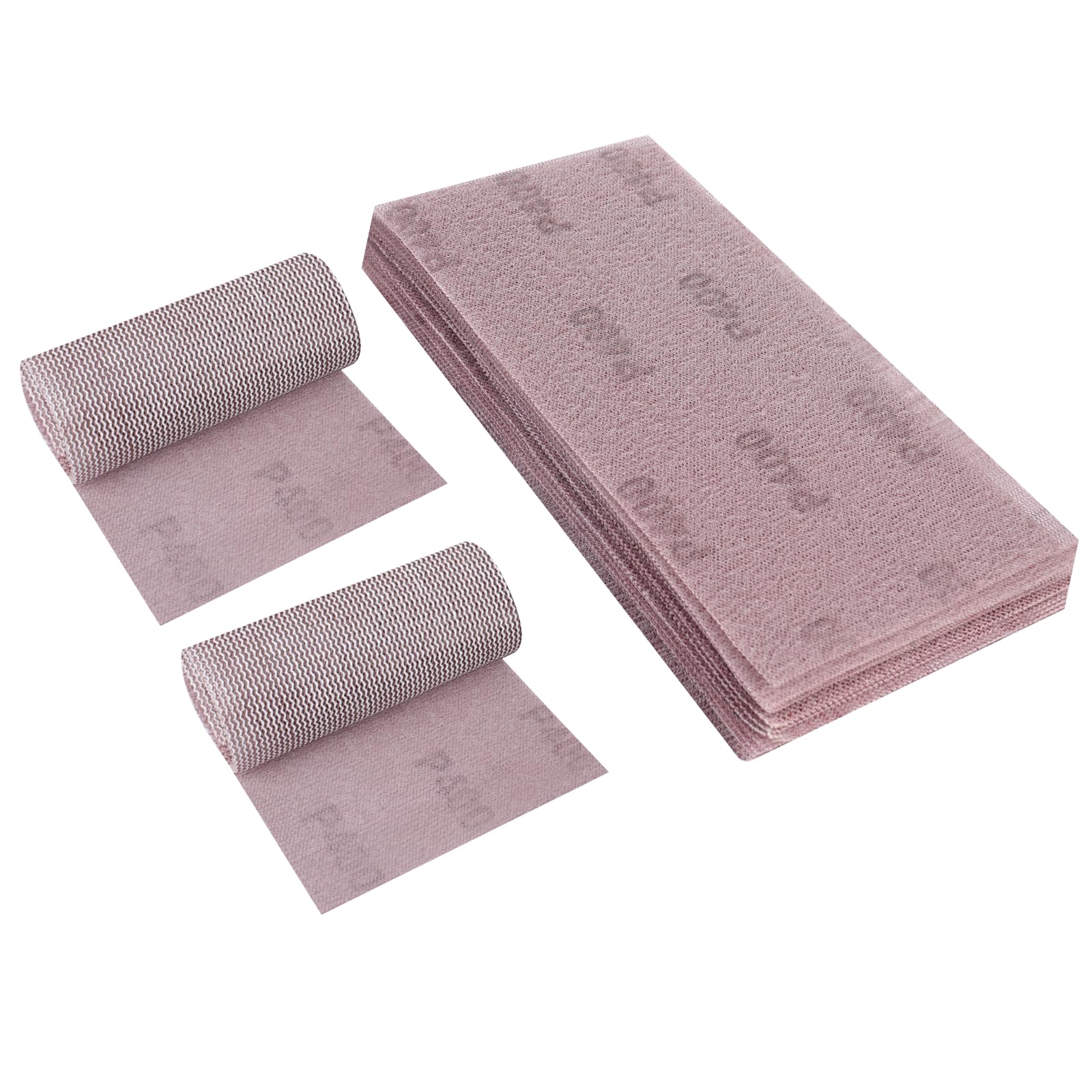 Sruhrak 115x230mm Net Sandpaper, 25 PCS Mesh Sanding Discs 400 Grit Hook and Loop Sanding Pads for Drywall Sander Efficient Dust Removal Random Orbital Sander Polishing