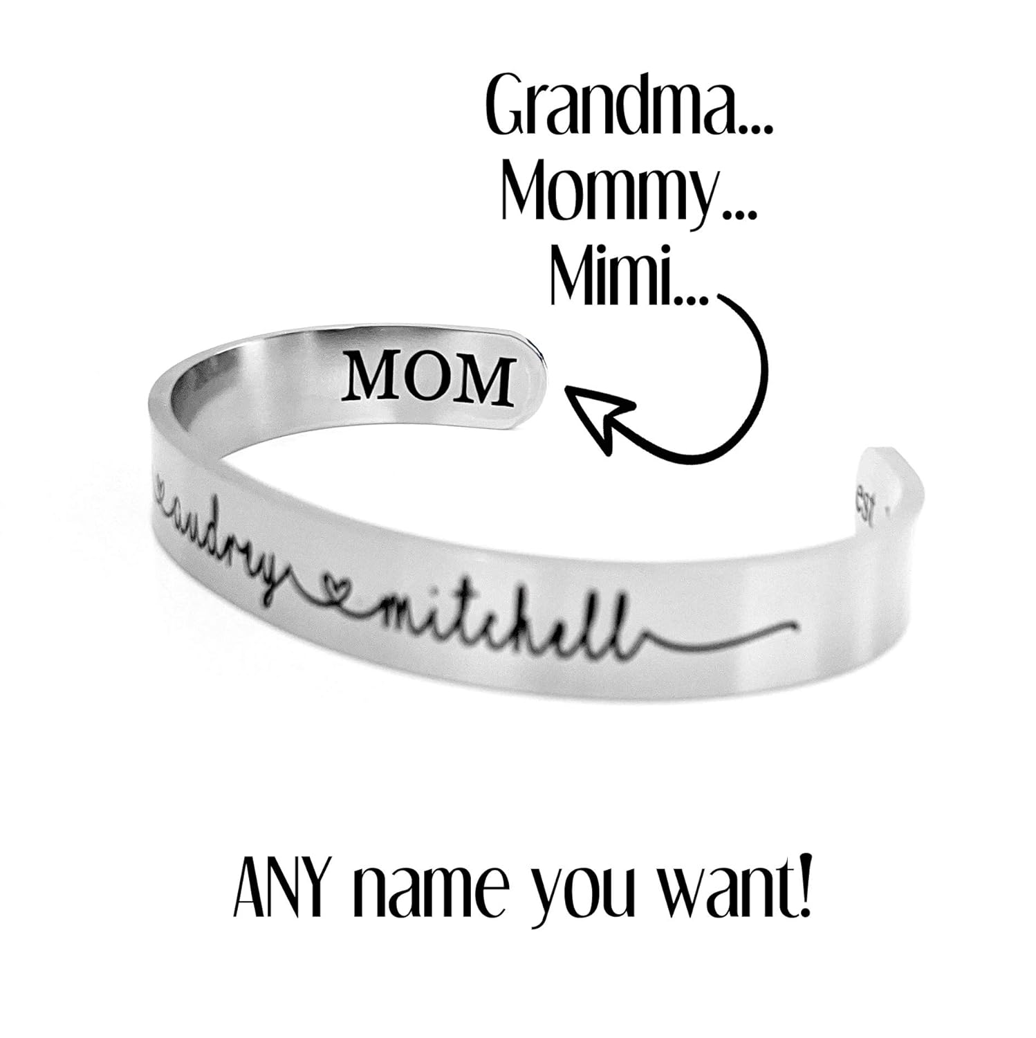 personalized bracelet for mom with children's names