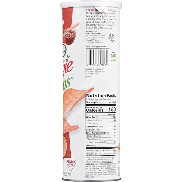 SENSIBLE PORTIONS STACKED GARDEN VEGGIE CHIPS, BBQ, 5 OZ