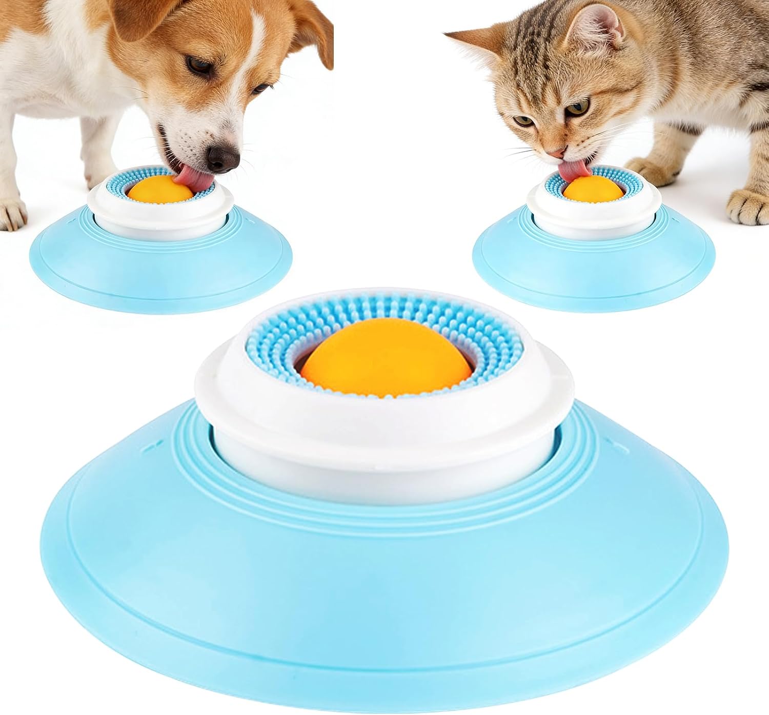 Dog Lick Bowl, Dog Lick Sphere, Dog & Cat Licking Bowl Slow Feeder Toy, Dog Cat Licks Toys for Liquid Food, Eating and Getting Used to The Box