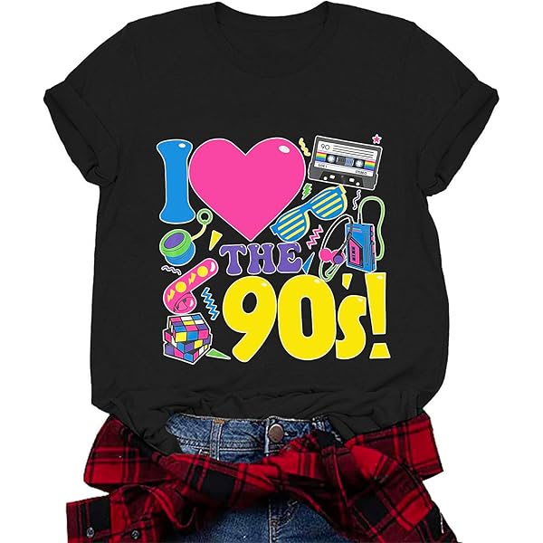 トップス 90s vintage I LOVE T-shirt ELDPS 90s Shirt for Women: I Love The 90s Shirt Graphic