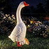 vchin Large White Porch Goose, 23 inch Large Porch Goose Statue, Suitable for Porch, Balcony, Courtyard, Garden, Lawn Decor Unique Housewarming Gift