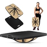 Professional Wooden Balance Board, 360 Degree Portable Wobble Board with Comfortable Surface, Standing Desk Rocker Board for Physical Therapy, Core Strength Stability Training