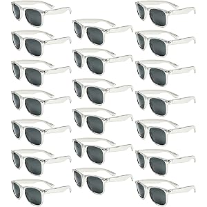QYVEWY 3/6/12/20 Pack Metallic Gold Sunglasses Bulk for Women Men Retro 90s Cheap Glasses for Party Supplies