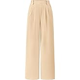 PRETTYGARDEN Women's Dress Pants Dressy Casual Palazzo High Elastic Waisted Wide Leg Work Office Trousers Pants
