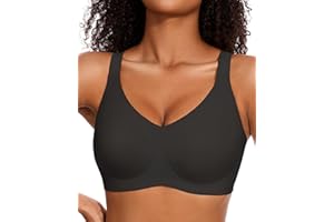 Gailife Wireless V Neck Bras for Women No Underwire Bras Padded with Soft Support and Lift Seamless Bras with Extender
