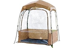 Sports Tent, Instant Weather Proof Pod,【Thick PVC, Scratch-Resistant】Pop Up Tent, Bubble Tent, Clear Tent, Sport Pod with Extra Top Cover for Soccer,Football Games,Outdoor Events, Baobrava, MioTsukus