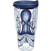 Tervis Octopus Made in USA Double Walled Insulated Tumbler Travel Cup Keeps Drinks Cold & Hot, 24oz, Classic