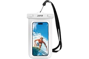 JOTO Universal Waterproof Pouch Case for iPhone 16 15 14 13 Plus Pro Max, IPX8 Cellphone Dry Bag 12 11 Pro Max XR X 8 7 6S Plus SE, Galaxy S23 S22 S21 S20+ S20 S10 Plus Note, Pixel up to 7" -White