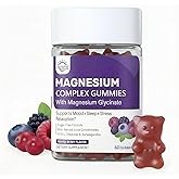 Magnesium Calm Gummies 300mg - 4-in-1 Magnesium Glycinate, Citrate, Malate & Taurate with Ashwagandha, L-Theanine & Lemon Balm for Relaxation, Mood & Zzz Support — Sugar-Free, Vegan | 60 Gummies