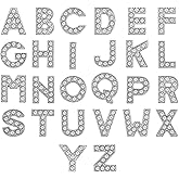 Apojgitn 52PCS Silver Letter Charms Set, Rhinestone Alphabet Beads Dangle for Bracelet Necklace Earring Making, Alloy Metal Letters Pendants for Crafting DIY Jewelry and Hair Clips(A-Z)