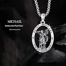 DOTBJ Saint Michael Necklace 925 Sterling Silver