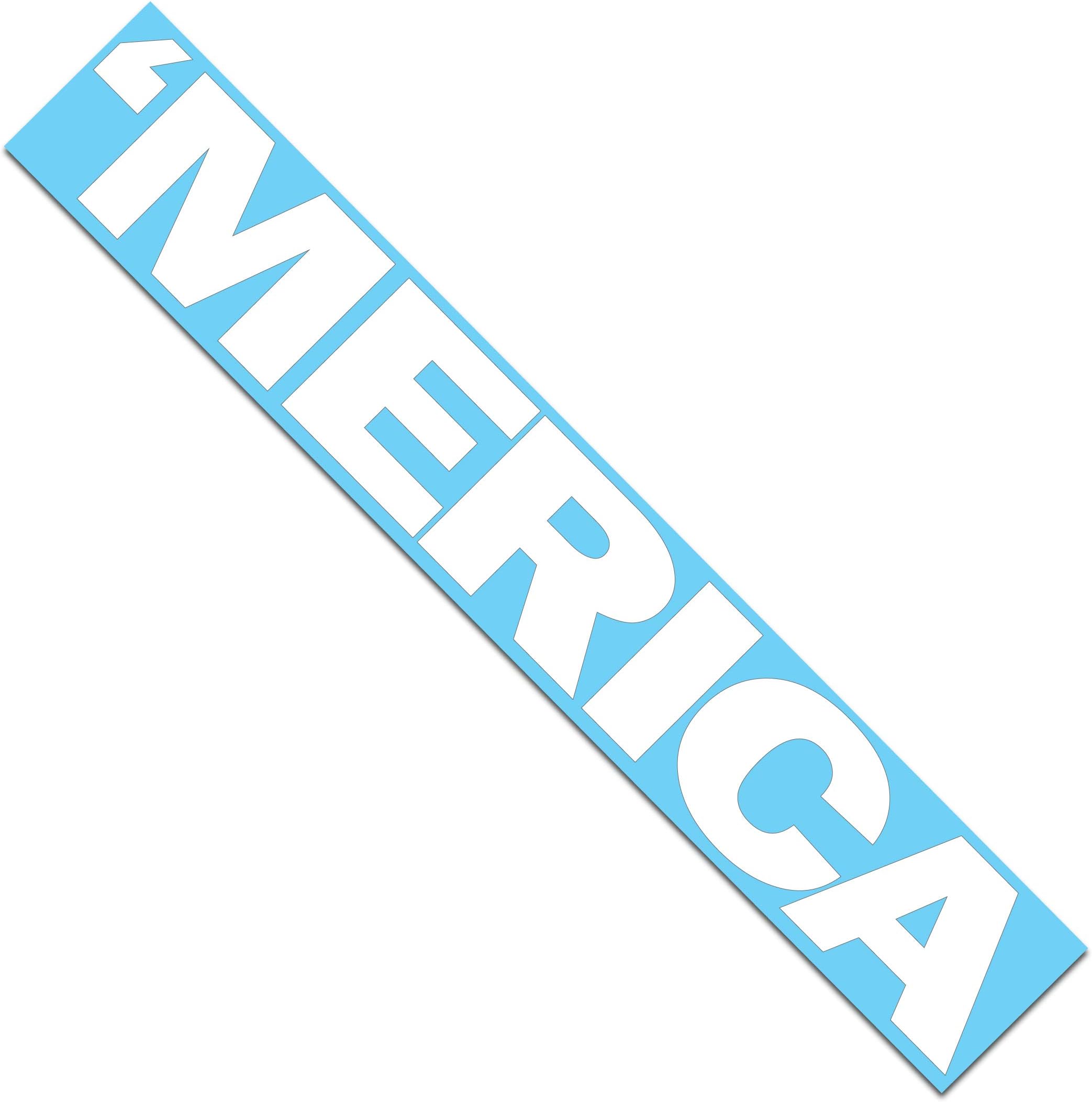 'Merica Truck Windshield Banner Decal / Sticker 6x40"