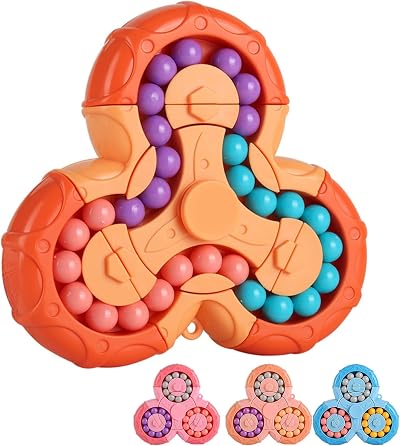 SUOXU Magic Bean Rotating Cube - Fidget Finger Puzzle Toy for Kids Adults
