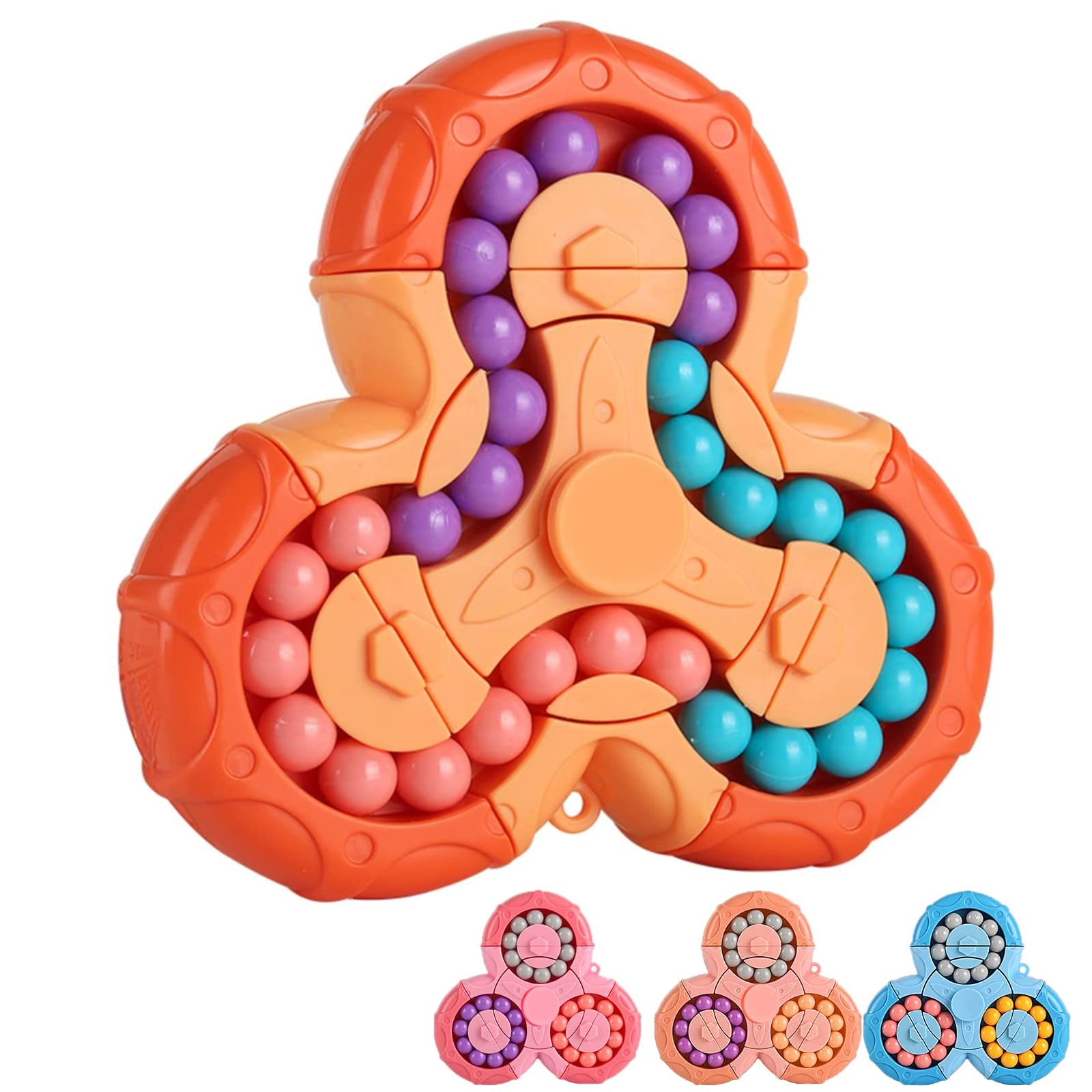 SUOXU Magic Bean Rotating Cube - Creative Finger jigsaw Puzzle Toy,Handheld Spinner Educational Decompression Toy Ball Game,Gift for Kids age 3 Above Easter Christmas Birthday New Year