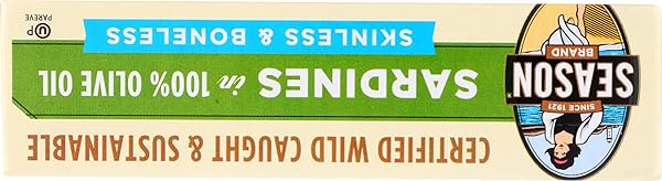 SEASON, SARDINES IN OLIVE OIL OMEGA 3, 4.38 OUNCE