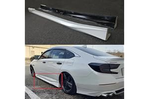 NINTE Side Skirts for 10th Gen 2018-2022 Honda Accord ABS Add-on JDM White Side Skirts Extensions