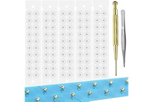 LITELOGY Ear Seeds Acupuncture Kit - 100 Pieces - Acupressure with Ears Seed, with Bonus Free Chart and Brass Acupressure Probe - for Balance & Wellness (Gold-100pcs)