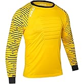 Kalci Soccer Goalie Shirt, Padded Goalkeeper Jersey, Youth/Adult & Kids Sizes, Long Sleeve Football Padded Shirt Mens
