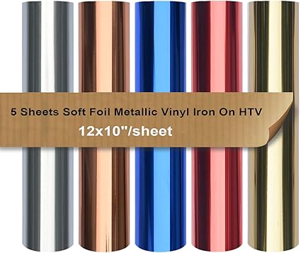 Amazon Vinyl Frog 熱転写ラバーシート金属セット5色5枚 アイロンプリントシート25cmx30cm Tシャツdiy その他用 アイロンプリント用紙 文房具 オフィス用品