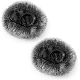 PhantAccy Microphone Windscreen for DJI Mic-2, Replacement Pop Filter &amp; Wind Muff, Anti-Pop &amp; Noise Canceling Fuzzy Cover, Only for DJI Mic-2 Wireless Microphone (Not for DJI Mic-1) (2PCs-Gray)