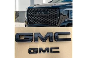 W L INTIMATES Kit 2 OEM 2021-2024 Front Grille & Rear Emblem fits Replacement for Yukon and Yukon XL 84729912 (All Gloss Black)