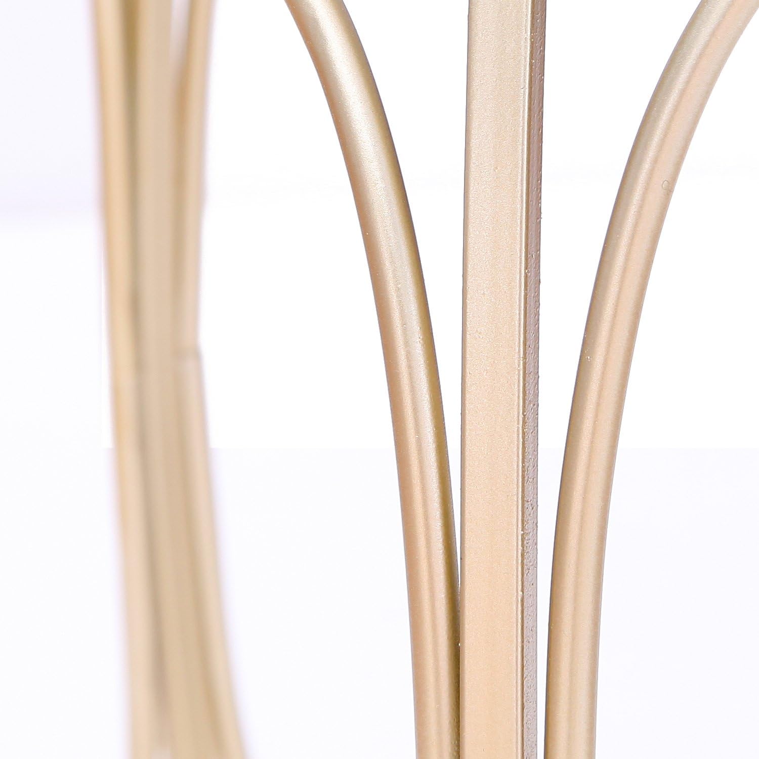 Adeco Round Nesting Accent Side Set of 2-Gold End Tables,: Furniture & Decor