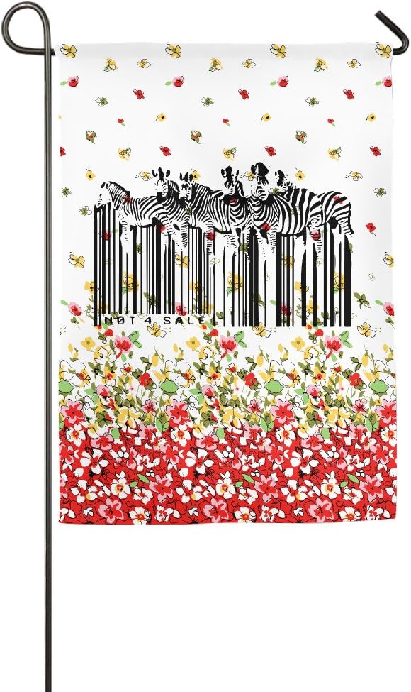 Garden Flag Zebra Barcode Fashion Decorative Flags Cool