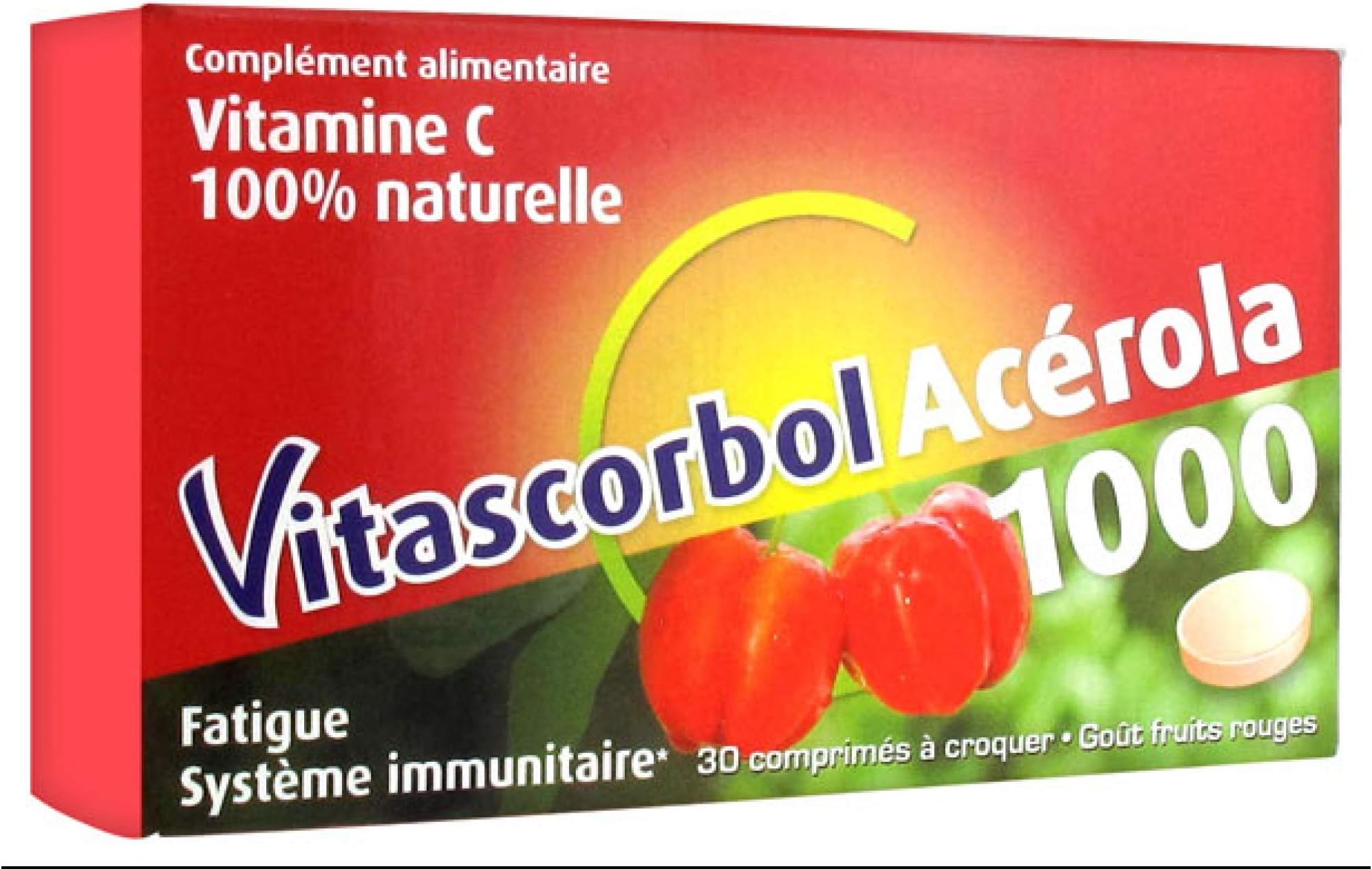 Vitascorbol Acerola 1000 30 Tablets to Crunch