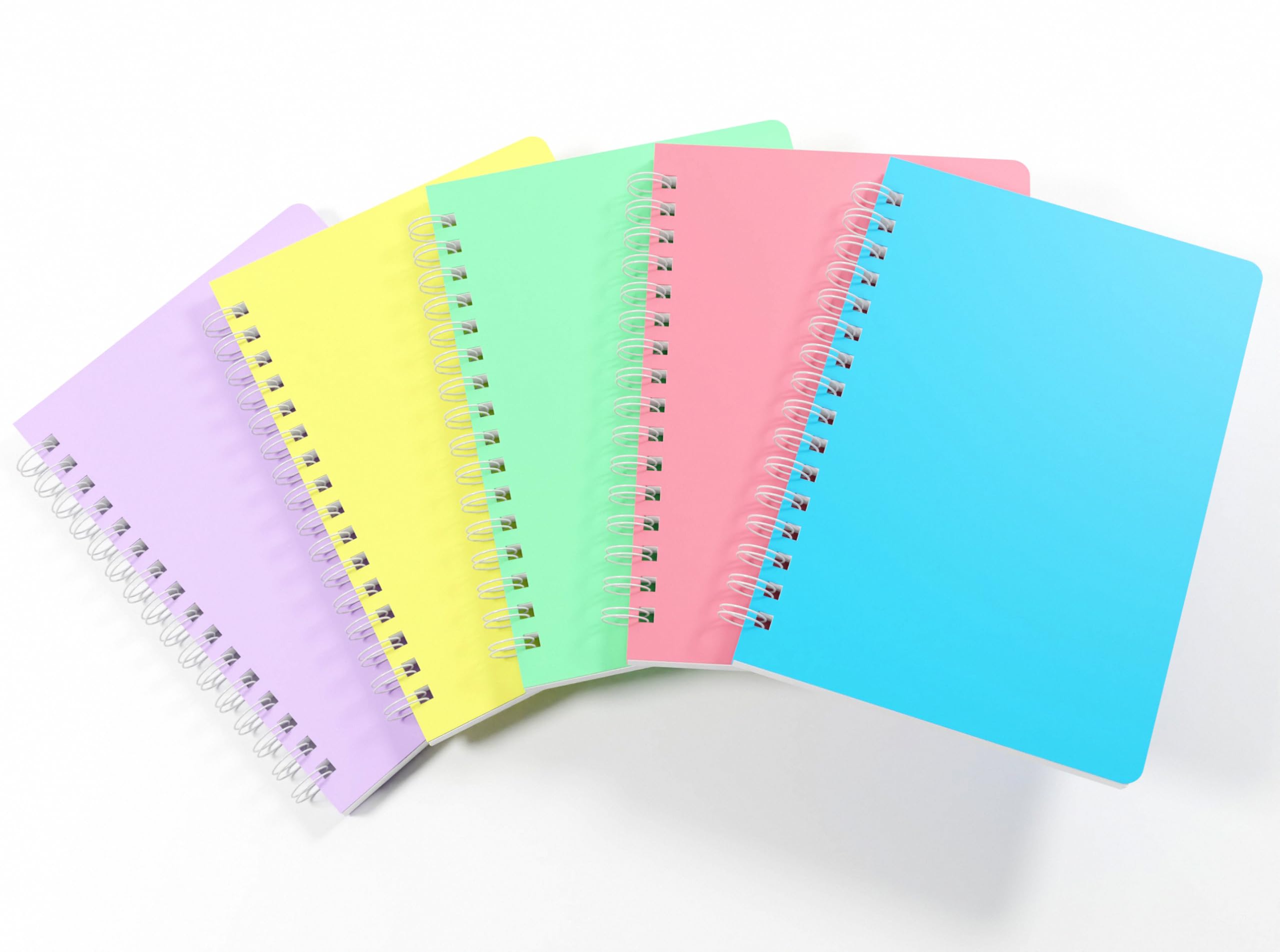 Silvine 160 Page A6 Wirebound Notebooks with Durable Wipe Clean Covers [Assorted Pack of 10], POLYA6AC