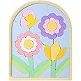 Lasoba Kids Puzzles - Wooden Color Shapes Puzzles for Toddlers Ages 3-6, Montessori Toys, Great Gifts for 3+ Year Olds (Flowers)