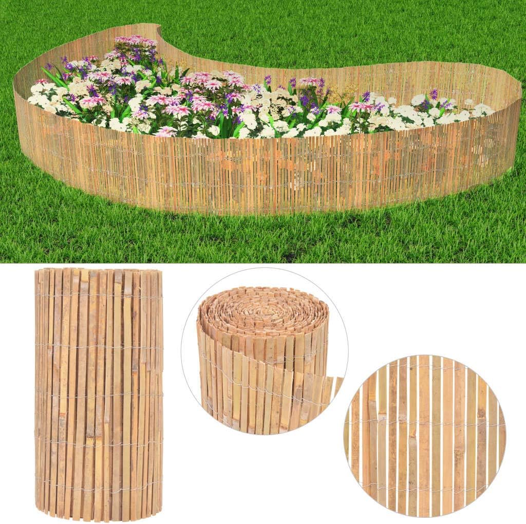 vidaXL Gartenzaun Bambus 1000x30cm Beetumrandung Beeteinfassung ...
