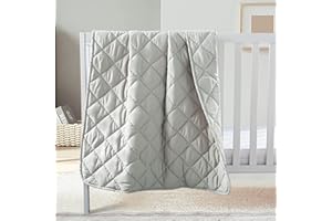 FLXXIE Down Alternative Toddler Comforter, Lightweight, Machine Washable and Warm Baby Crib Quilted Blanket for Stroller, Tra