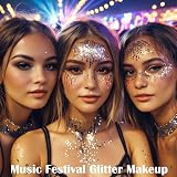 Go Ho Silver Face Hair Glitter Gel 52g Holographic Chunky Sequins Festival view 6