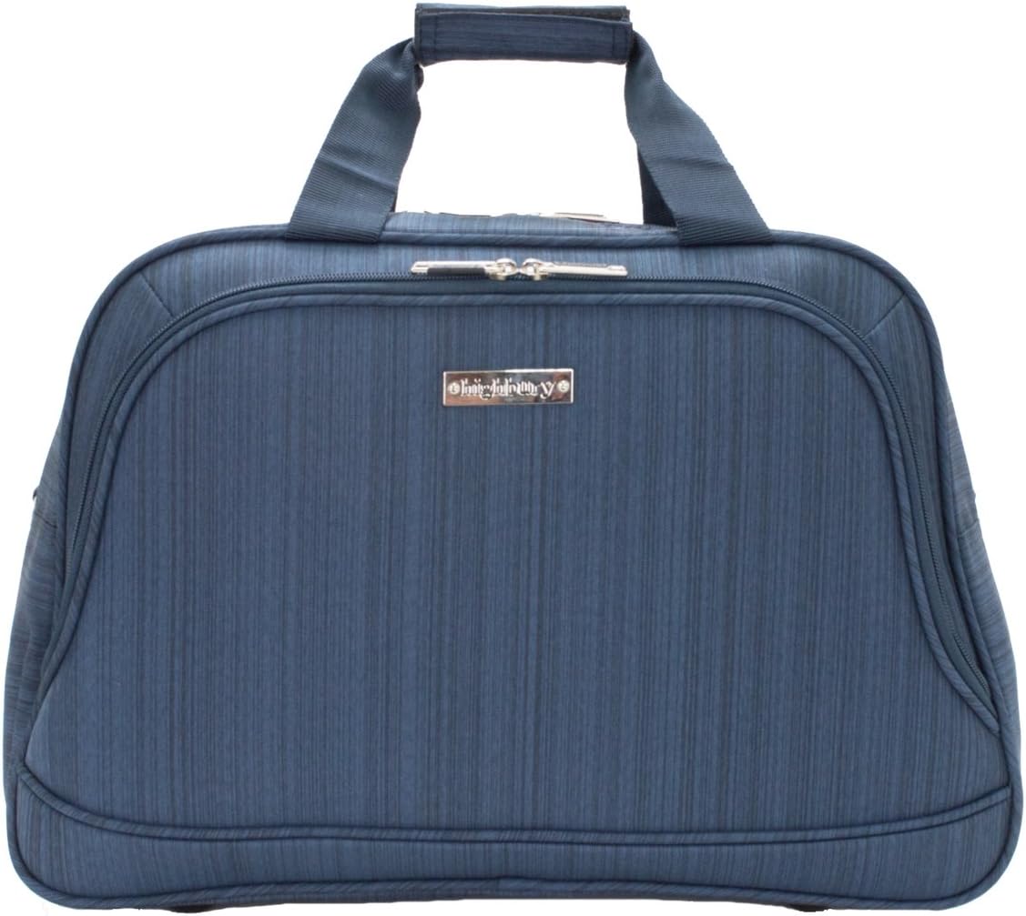 Highbury Lightweight Travel Holdall Cabin Flight Overnight Shoulder Grab Bag Savile Row Super Strong (Navy)
