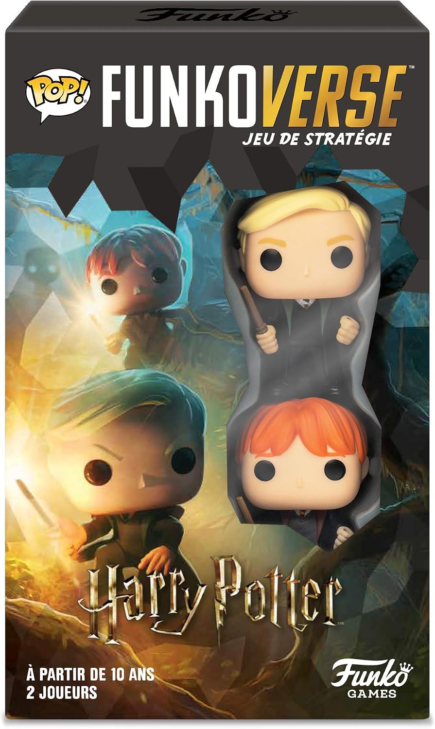 Funko Games Funkoverse Harry Potter, French Version, Board Game, Draco Malfoy And Ron Weasley, 3'' (7.6 Cm) POP!