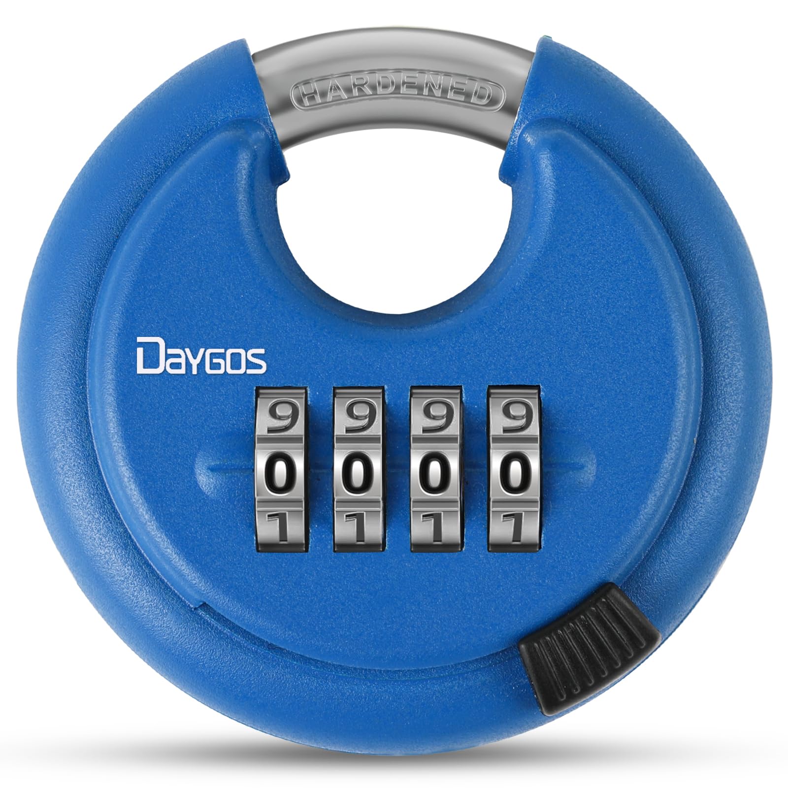 DAYGOS Heavy Duty Combination Padlock - Outdoor Stainless Steel Disc Combination Lock, Weatherproof Lock for Gate, Shed, Garage, Locker(Blue, 1pcs)