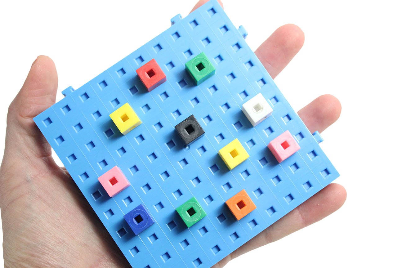 Linking Cube Blocks Pattern Cards and Building Baseboard Snap Block