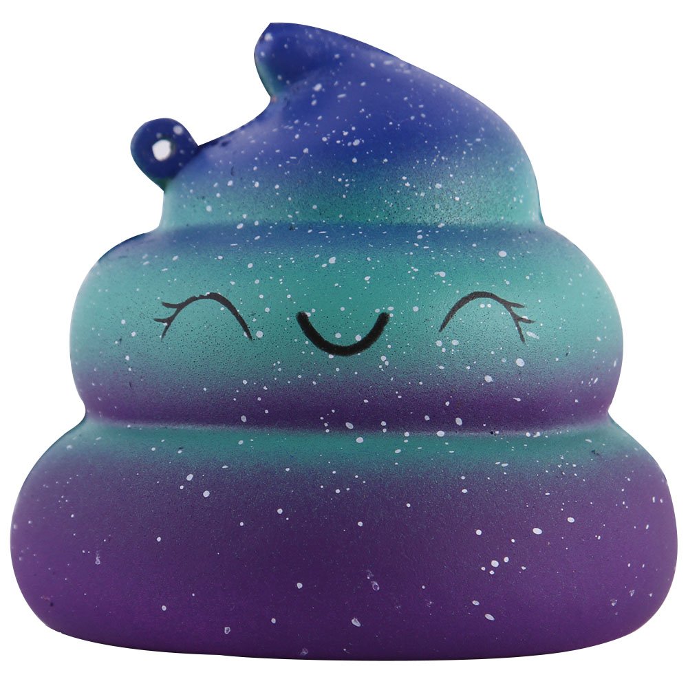 Anboor Squishies Smiling Poo Galaxy Mini Squishy Slow Rising Squeeze Toys Stress Relief Kawaii Soft Squishies Sensory Toys Gift Collection