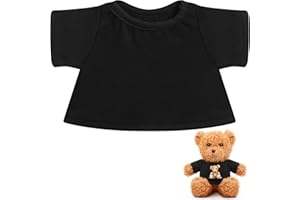 Litherr S Sublimation Stuffed Bear Clothes Shirt Fit 8-12 Inch Plush Animal Tiny Blank Stuffed Animal Tshirt Easy Matching Doll Accessory Make Your Unique Stuffed Doll Outfit