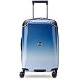 DELSEY PARIS Cactus Hardside Luggage with Spinner Wheels, White/Blue, Carry-On 19 Inch