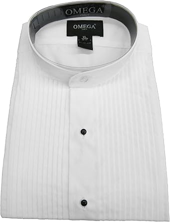 black mandarin collar dress shirt
