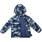 ESTAMICO Boys' Fashion Fleece Jackets Kids Winter Hooded Coat Windproof Rain Resistant Windbreaker