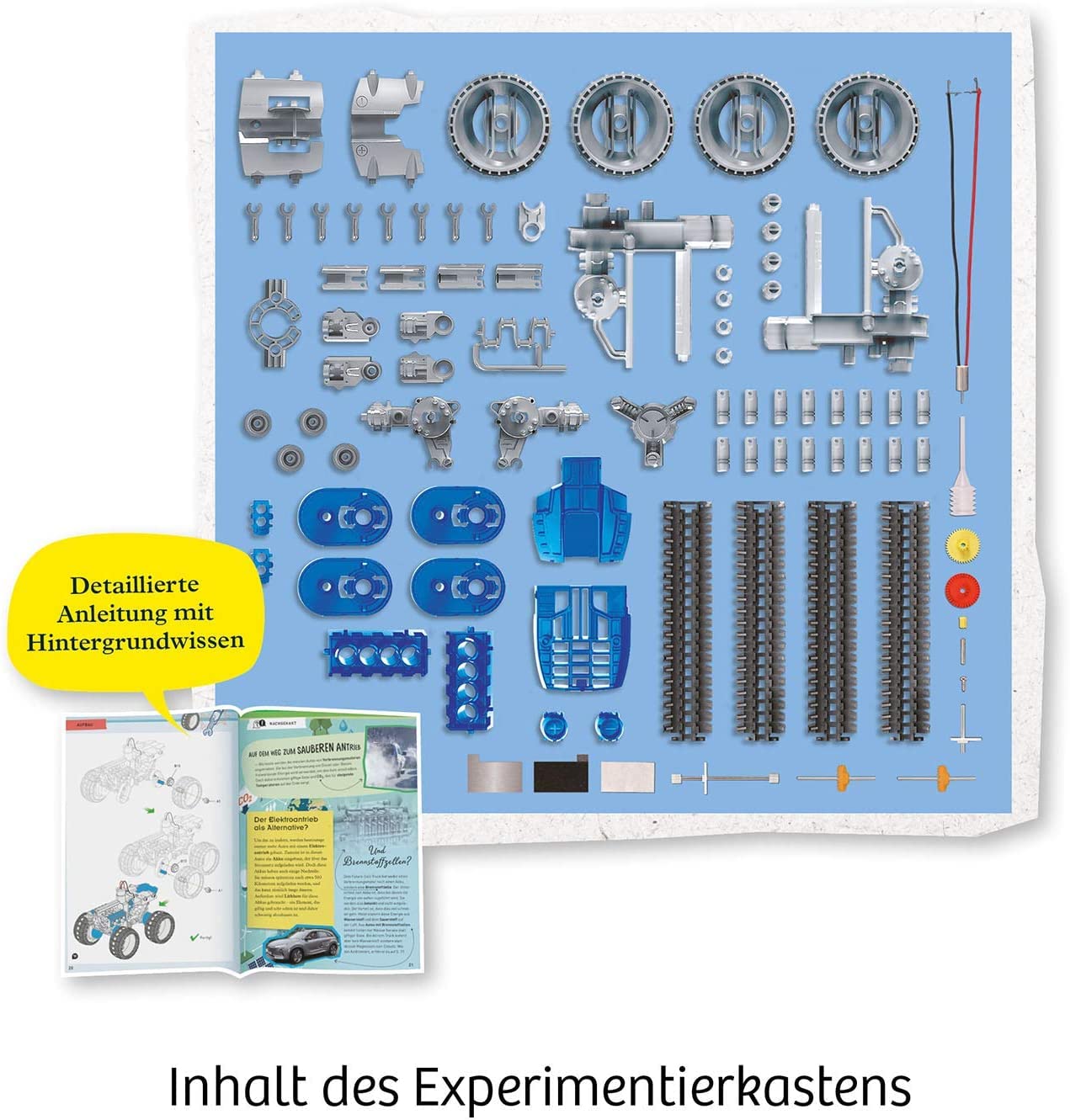KOSMOS 620745 Future Cell-Truck, Entdecke Innovative Brennstoffzellen-Technik. Bausatz für Spielzeug-Geländewagen mit emissionsfreier Energie, Experimentierkasten für Kinder ab 8-12 Jahre, Fahrzeug