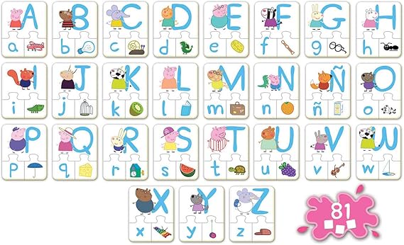 puzzle abecedario peppa pig