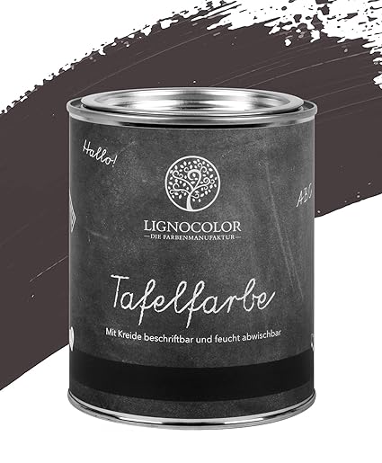 Lignocolor Tafelfarbe Tafellack echter Tafel-Look 750ml (Cement 02)