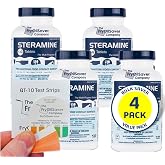 Steramine 4 Bottles Sanitizer Tablets + 15x QT-10 Test Strip, 600-Count | Multi Purpose Sanitizing Tablets for Food Contact Surface, Restaurant Cleaning, Kitchen and Commercial Use Every Day