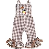 Toddler Baby Girl Thanksgiving Outfit Turkey Overalls Jumpsuit Kids Infant Girls Clothes